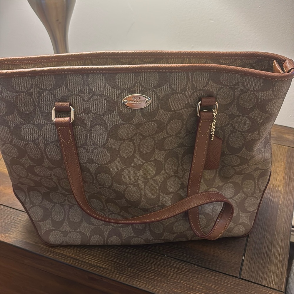 Coach Brown Leather Tote Bag